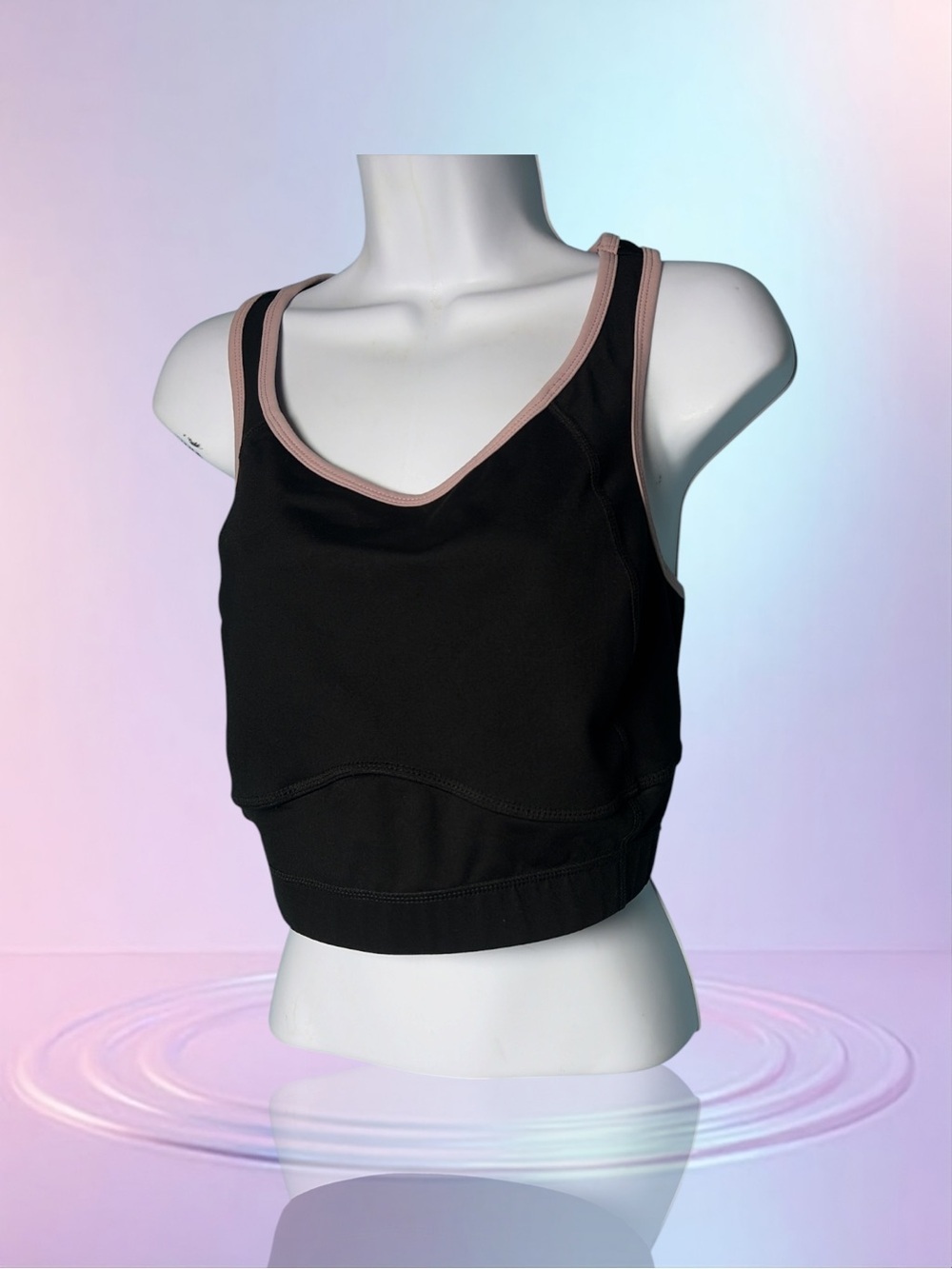 Torrid Active 1 Women Sports Bra Black Wireless Racerback Pullover